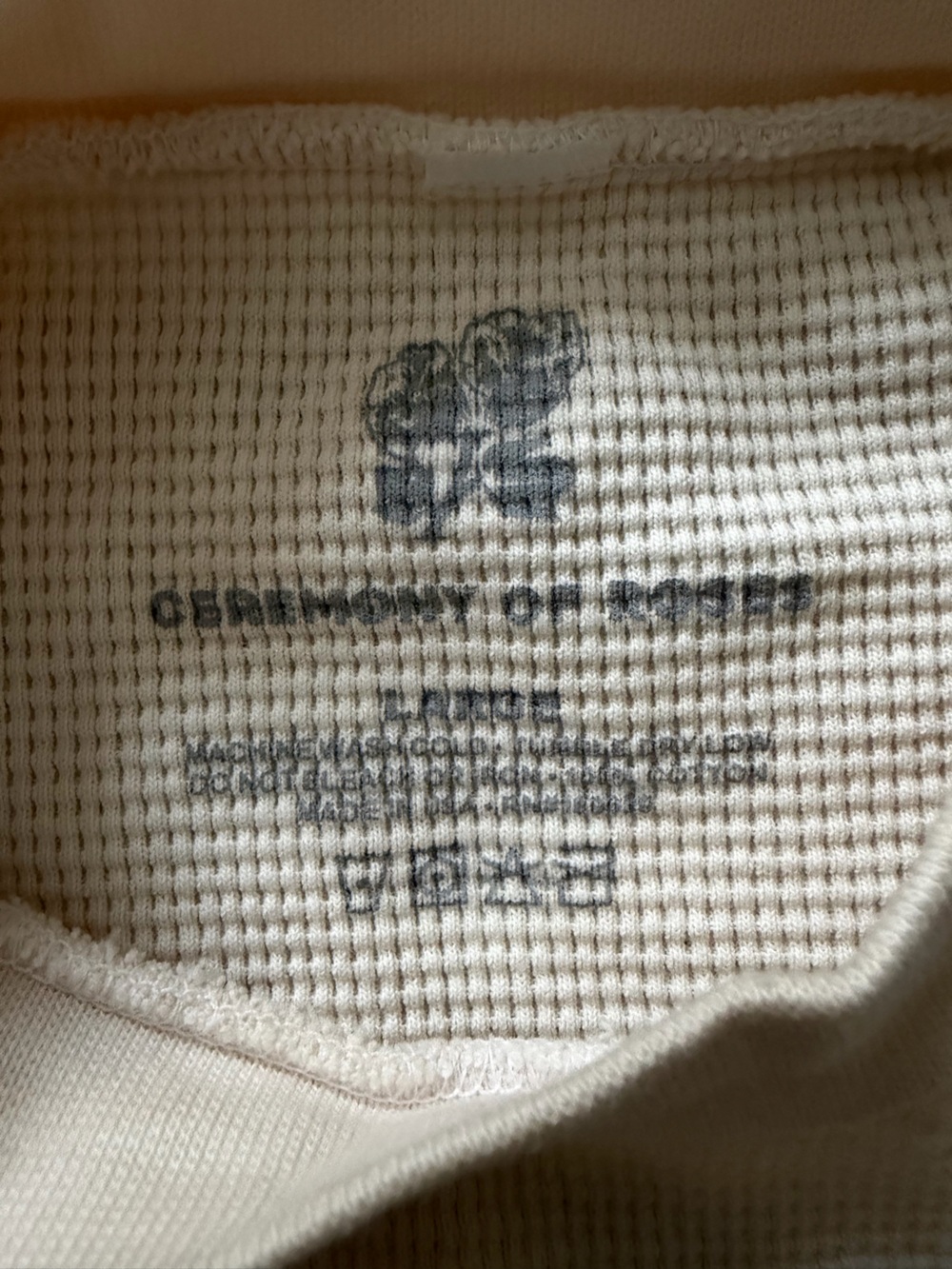 Cream Ribbed Crewneck Sweater - Picture 5 of 5